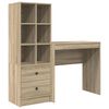 vidaXL Escritorio Roble Sonoma 125,5 x 40 x 127 cm 2 uds.