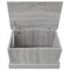 vidaXL Baúl almacenaje madera contrachapada gris sonoma 50x30x28 cm