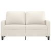 vidaXL Sof&aacute; de 2 plazas de cuero sint&eacute;tico color crema 120 cm