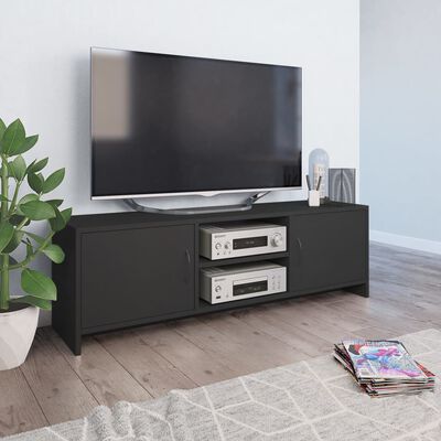 vidaXL Mueble para TV madera contrachapada gris 120x30x37,5 cm