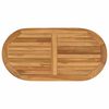 vidaXL Encimera Ovalado Madera de teca maciza Natural