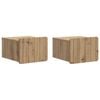vidaXL Mesita de Noche de Pared 2 uds. Roble artisan 33 x 34,5 x 24 cm