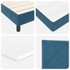 vidaXL Cama Box Spring LED Azul Oscuro 120 x 190 cm Terciopelo