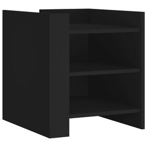 vidaXL Mesita de noche madera de ingenier&iacute;a negro 45x50x50 cm