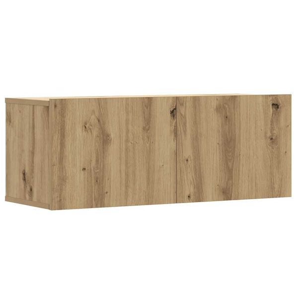 vidaXL Mueble para TV de pared madera contrachapada artesanal 6 piezas