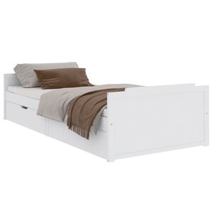 vidaXL Estructura de cama sin colch&oacute;n madera de pino blanca 90x200 cm