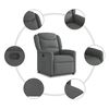 vidaXL Sill&oacute;n reclinable de tela gris oscuro