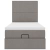vidaXL Cama otomana con colch&oacute;n topo 90x200 cm tela
