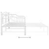 vidaXL Sofá cama extraíble sin colchón metal blanco 90x200cm