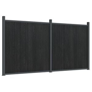 vidaXL Panel de valla WPC gris 353x186 cm
