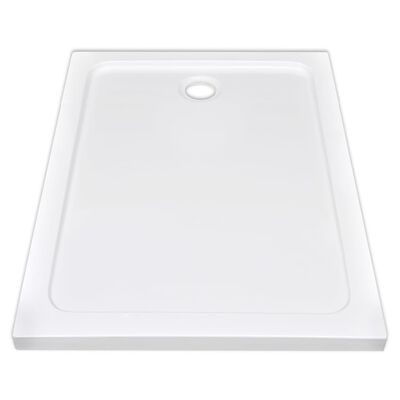 vidaXL Plato de ducha rectangular de ABS blanco 80x110 cm
