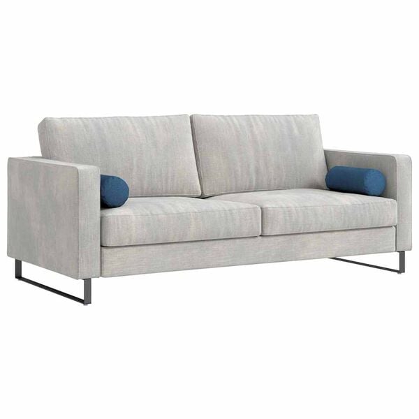 vidaXL Cojines Bolster 2 pcs Azul &Oslash; 15 x 40 cm tela