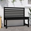 vidaXL Banco de jard&iacute;n madera maciza pino negro 109 cm
