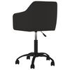 vidaXL Silla de comedor giratoria 6 uds terciopelo negro