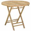 vidaXL Mesa de Jard&iacute;n Natural 80 x 70 cm Bamb&uacute;