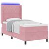 vidaXL Cama tipo Box Spring con colch&oacute;n Rosa 90 x 190 cm Terciopelo