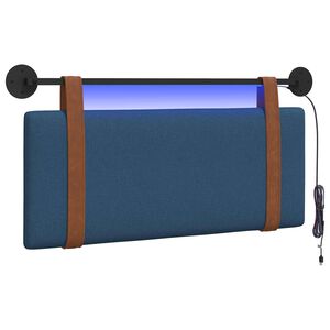 vidaXL Cabecero colgante Con luz LED Azul PU antiguo