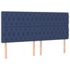 vidaXL Cama box spring con colchón tela azul 200x200 cm