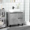 vidaXL Mueble de lavabo madera ingenier&iacute;a gris hormig&oacute;n 65x33x60 cm