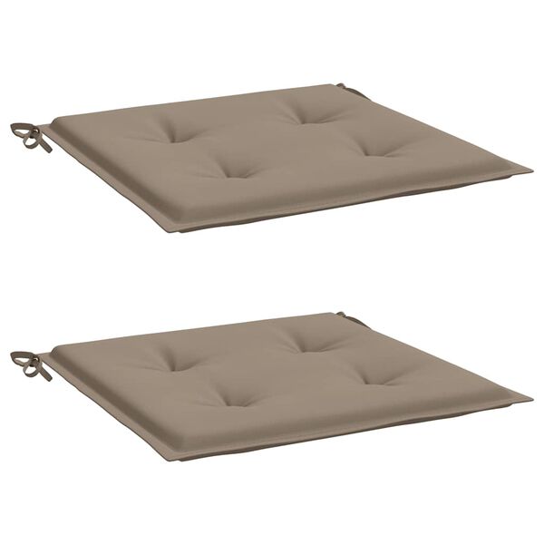 vidaXL Cojines de silla de jardín 2 uds tela Oxford taupé 40x40x4 cm