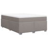 vidaXL Cama box spring con colch&oacute;n tela gris taupe 140x190 cm