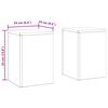 vidaXL Soporte de plantas 2 pcs Plateado 24 x 24 x 35 cm
