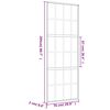 vidaXL Puerta corredera dorada de vidrio ESG transparente y aluminio