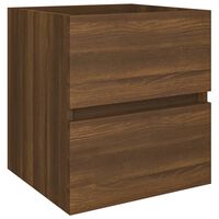 vidaXL Mueble de lavabo madera contrachapada marrón roble 41x38,5x45cm