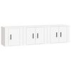 vidaXL Set de muebles de TV 3 piezas madera contrachapada blanco