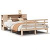 vidaXL Cama con estanter&iacute;a sin colch&oacute;n madera maciza de pino 135x190cm