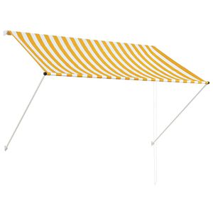 vidaXL Toldo retr&aacute;ctil 200x150 cm amarillo y blanco