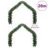 vidaXL Guirnalda de Navidad 2 pcs Verde 20 m PVC