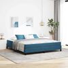 vidaXL Cama tipo Box Spring con colch&oacute;n Azul Oscuro 180 x 200 cm tela