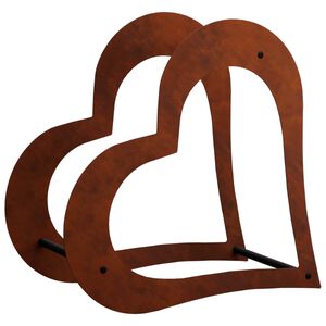 vidaXL Soporte de troncos 41 x 40 x 20 cm Acero oxidado Oxidado