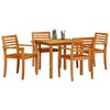 vidaXL Conjunto de Comedor de Jard&iacute;n 5 pcs Marr&oacute;n