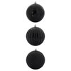 vidaXL Juego de Esferas de Navidad 3 pcs Negro Plástico