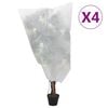 vidaXL Cubierta para plantas con cord&oacute;n 4 uds 70 g/m&sup2; 0,8x1,2 m