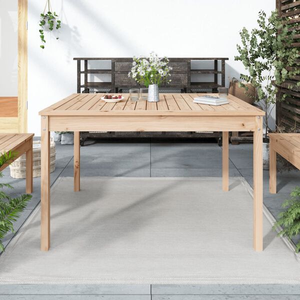 vidaXL Mesa de jard&iacute;n madera maciza pino 121x82,5x76 cm