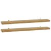 vidaXL Estantes de pared 2 unidades madera maciza de teca 110x15x4 cm