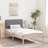 vidaXL Estructura de Cama con Cabecera Tapizada Gris Claro