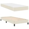 vidaXL Estructura de cama con colch&oacute;n Crema 90 x 200 cm tela