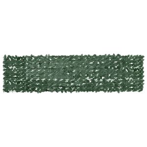 vidaXL Toldo para balc&oacute;n con hojas verde oscuro 300x75 cm