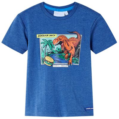 Camiseta infantil azul oscuro mélange 92