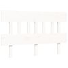 vidaXL Estructura de cama con cabecero madera maciza blanco 140x190 cm