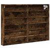 vidaXL Vitrina de madera de ingenier&iacute;a roble ahumado 80x8,5x58 cm