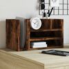 vidaXL Organizador escritorio madera roble ahumado 44,5x24x25 cm
