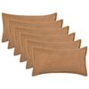 vidaXL Funda de almohada 6 pcs HOUTEN Beige 40 x 70 cm Boucl&eacute;