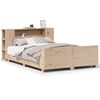 vidaXL Estructura de cama sin colch&oacute;n madera de pino blanco 150x200 cm