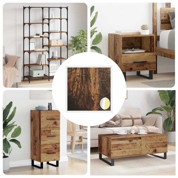 vidaXL Cubierta de Tornillo Autoadhesiva 12 pcs Madera vieja