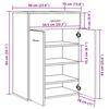 vidaXL Mueble zapatero madera de ingeniería envejecida 60x35x84 cm